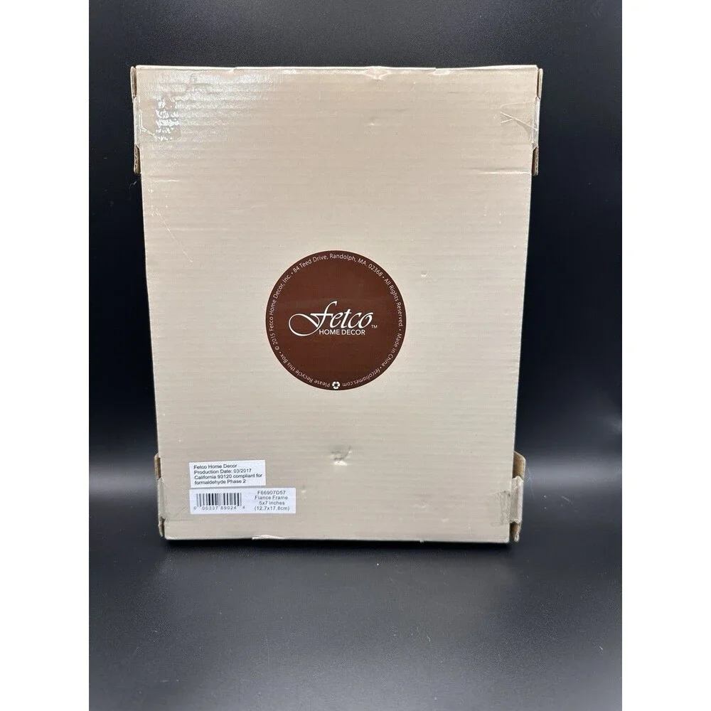 Our Wedding 5x7 Picture Frame - Black & Gold Tabletop Decor - New In Box-Fetco